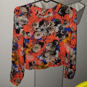 Zara floral blouse